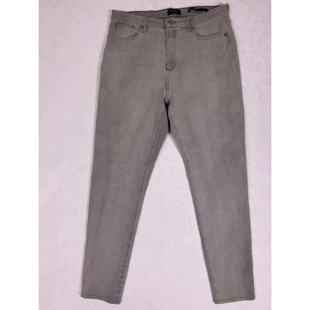 Banana Republic Premium Grey Denim High Rise Skinny Jeans Womens 32 Long